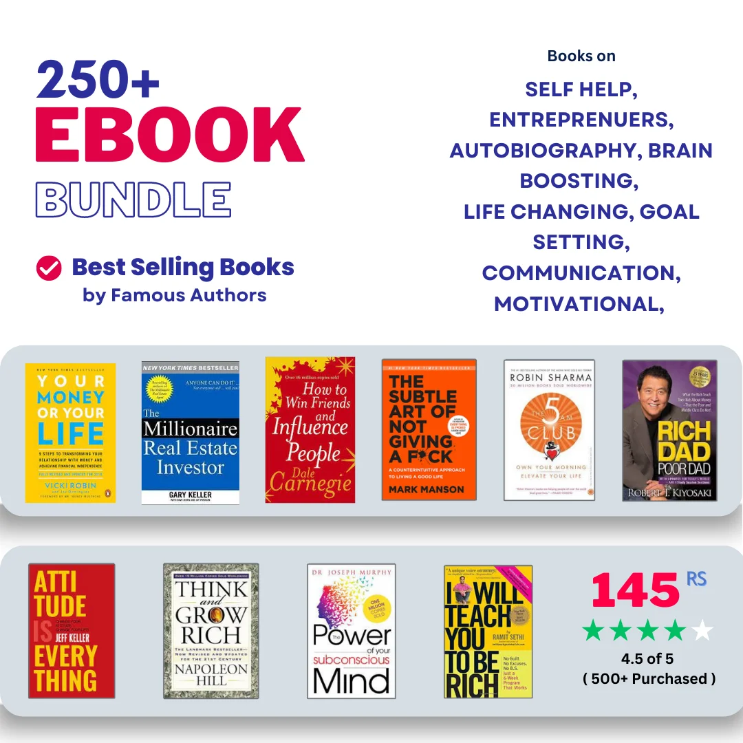 250+ English Best Selling Ebooks Bundle - Image 1